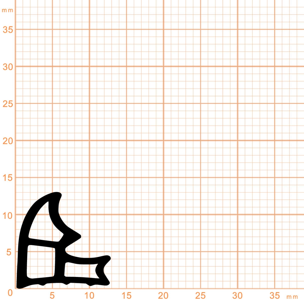 Stahlzargendichtung in beige