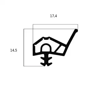 Türrahmen Dichtung - Holzzargendichtung für Holztüren | 12,3 mm Falzbreite | Farbe: weiß