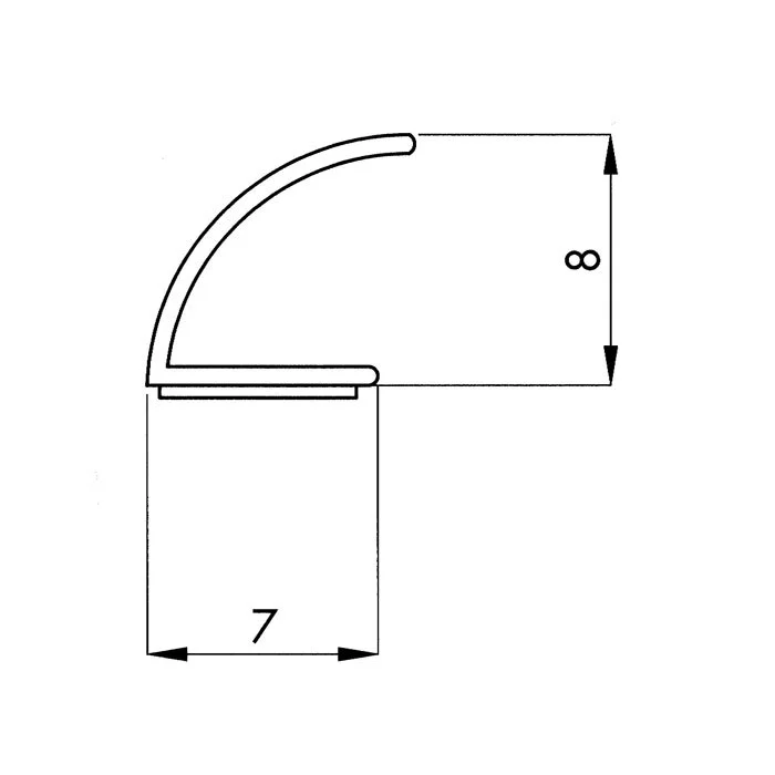 Klebedichtung mit V-Profil | Spaltbreite: 1 – 8 mm | Farbe: braun