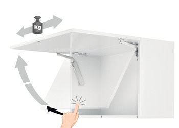 Beschläge - Hochklappbeschlag von Häfele | Modell: Maxi Komplett-Set - D | Farbe: schwarz