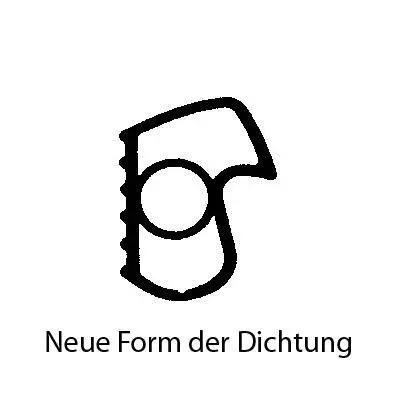 Türrahmen Dichtung - Stahlzargendichtung für Stahlprofile | 13 mm Breite | Farbe: grau