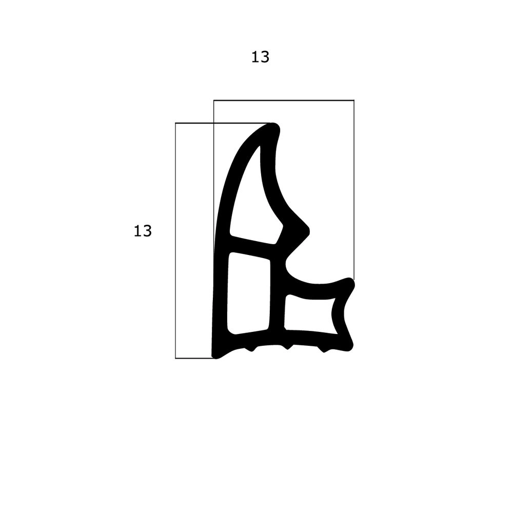 Stahlzargendichtung in beige