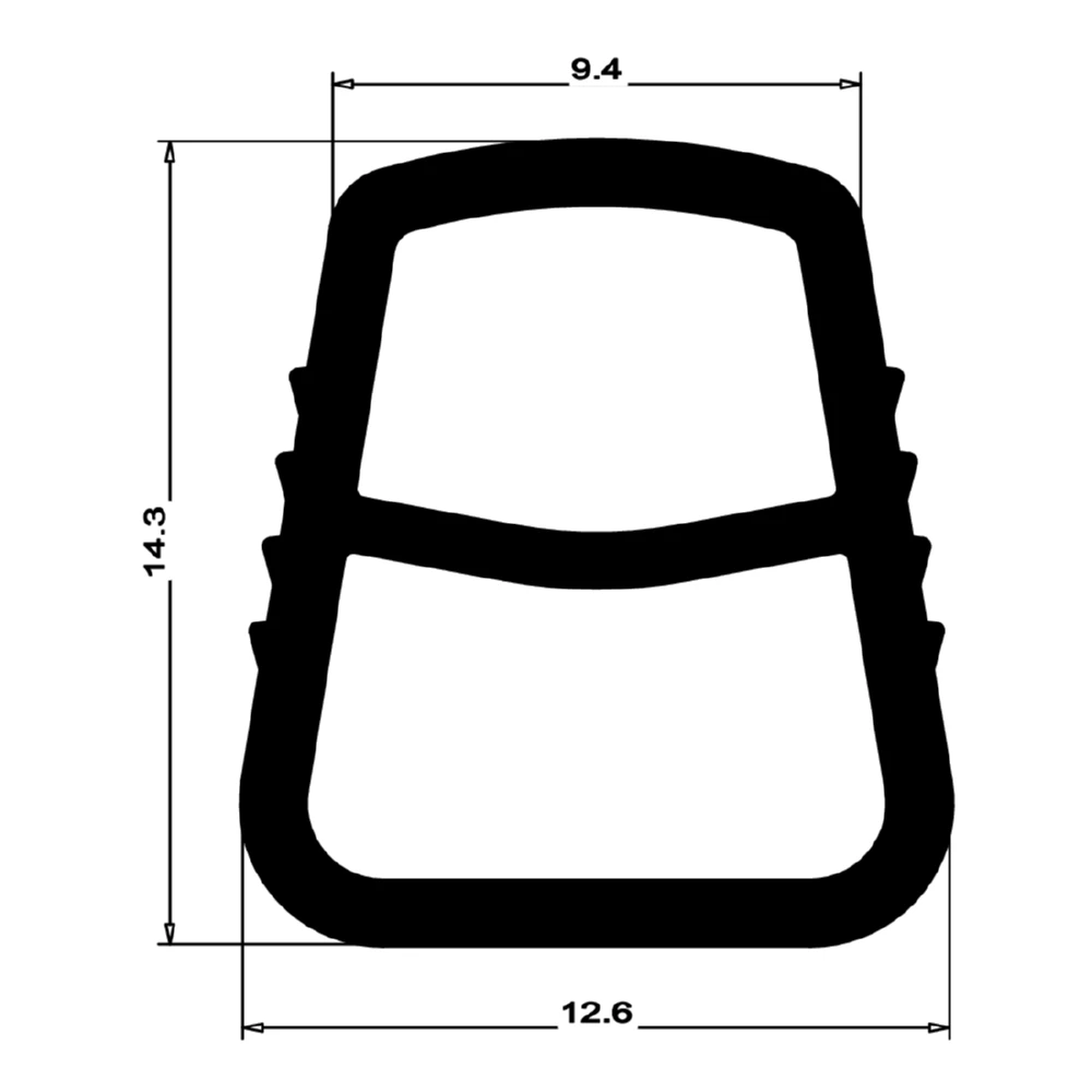 Stahlzargendichtung für Stahltüren | 15 mm Höhe | Farbe: transparent