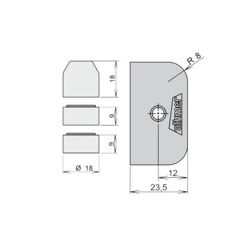 Wind-Ex Montageset | Farbe: Grau