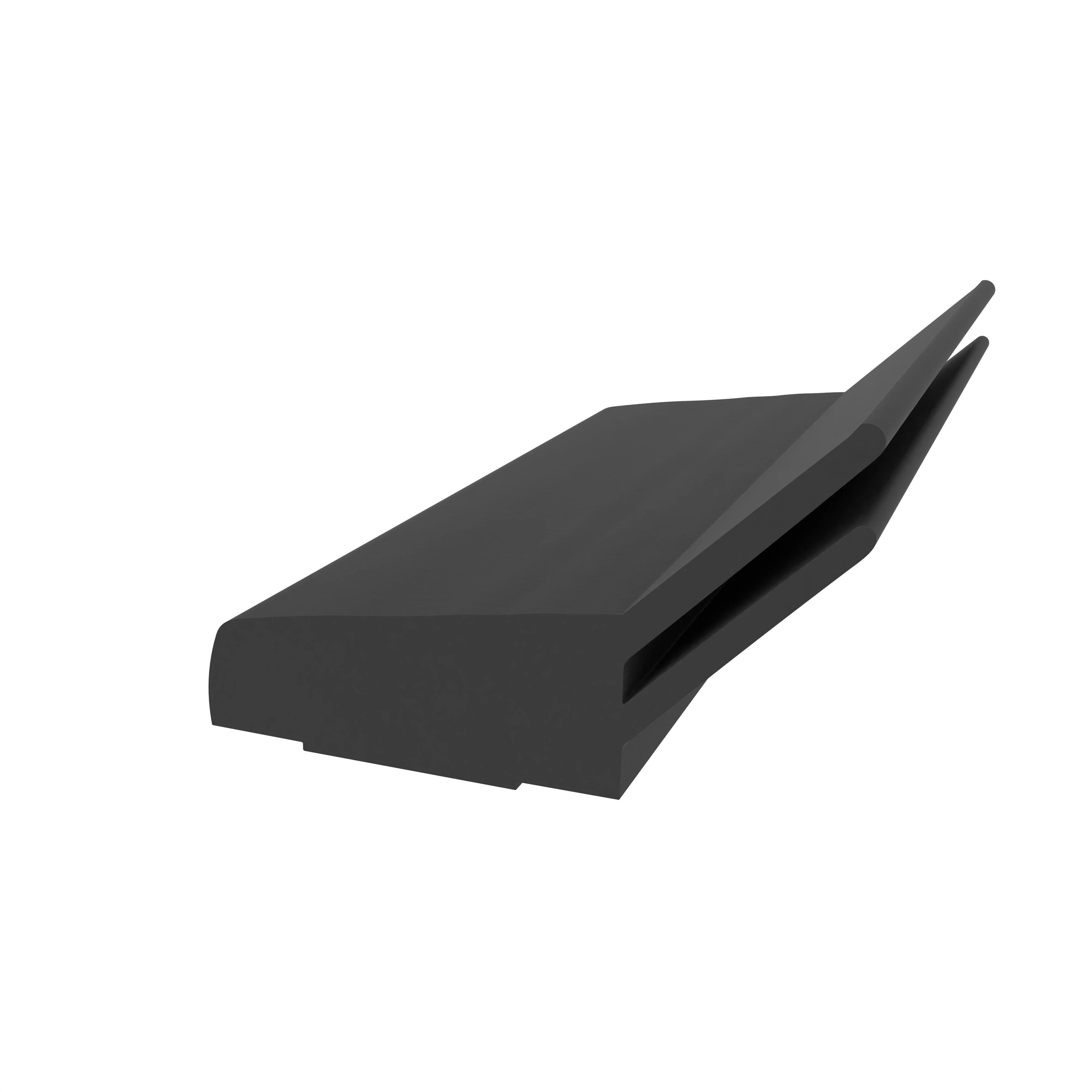 Abdichtungsschiene mit Anpressdichtung | 2000 mm Länge | Farbe: dunkelbraun Abdichtungsschiene mit Anpressdichtung | 2000 mm Länge | Farbe: dunkelbraun