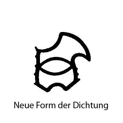 Türrahmen Dichtung - Stahlzargendichtung für Stahlzargen | 17 mm Höhe | Farbe: grau