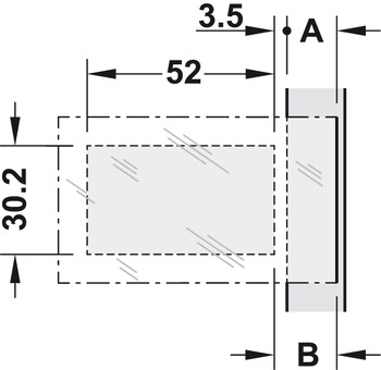Scharniere - Topfplatte für Clip Top Blumotion Cristallo | Modell: 70T4568C | für Spiegel und Glastüren