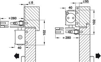 Türöffner & Türschließer - Obentürschließer Dorma TS 73V | Schließkraft: 2–4 nach EN 1154 | Farbe: silber