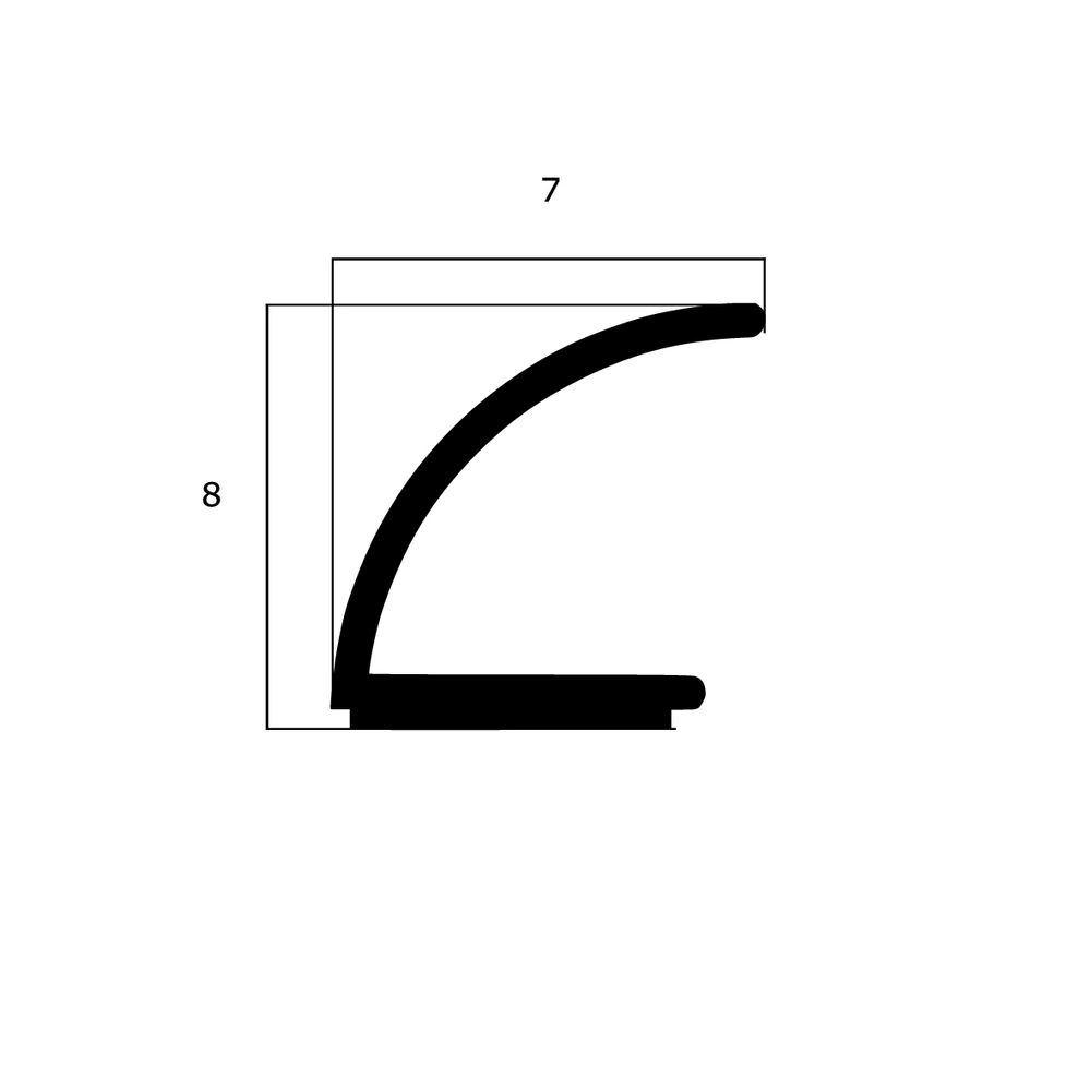 Türdichtung selbstklebend - Klebedichtung  für Türen und Fenster | 7 mm Breite | Farbe: weiß