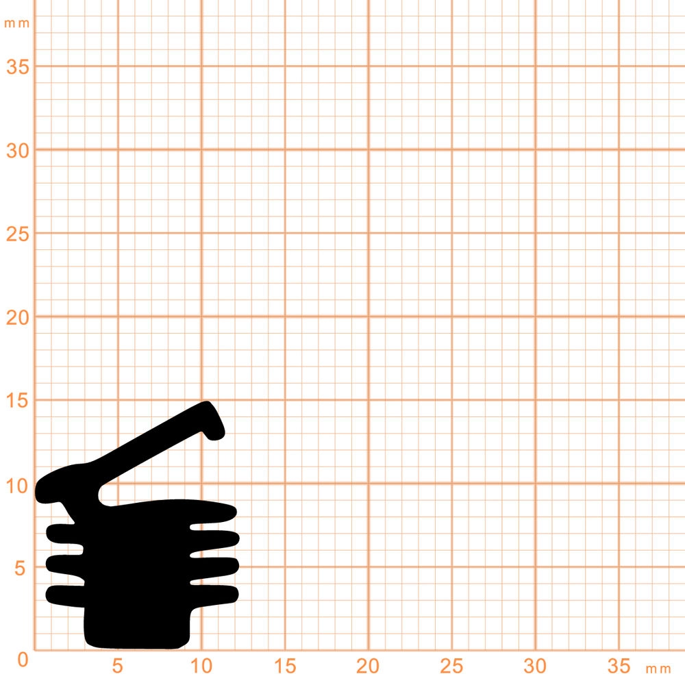 Stahlzargendichtung für Stahltüren | 15 mm Höhe | Farbe: weiß