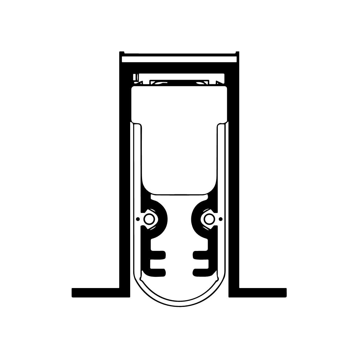 EllenMatic Soundproof Omega Absenkdichtung von Elton | Länge: 1083 mm