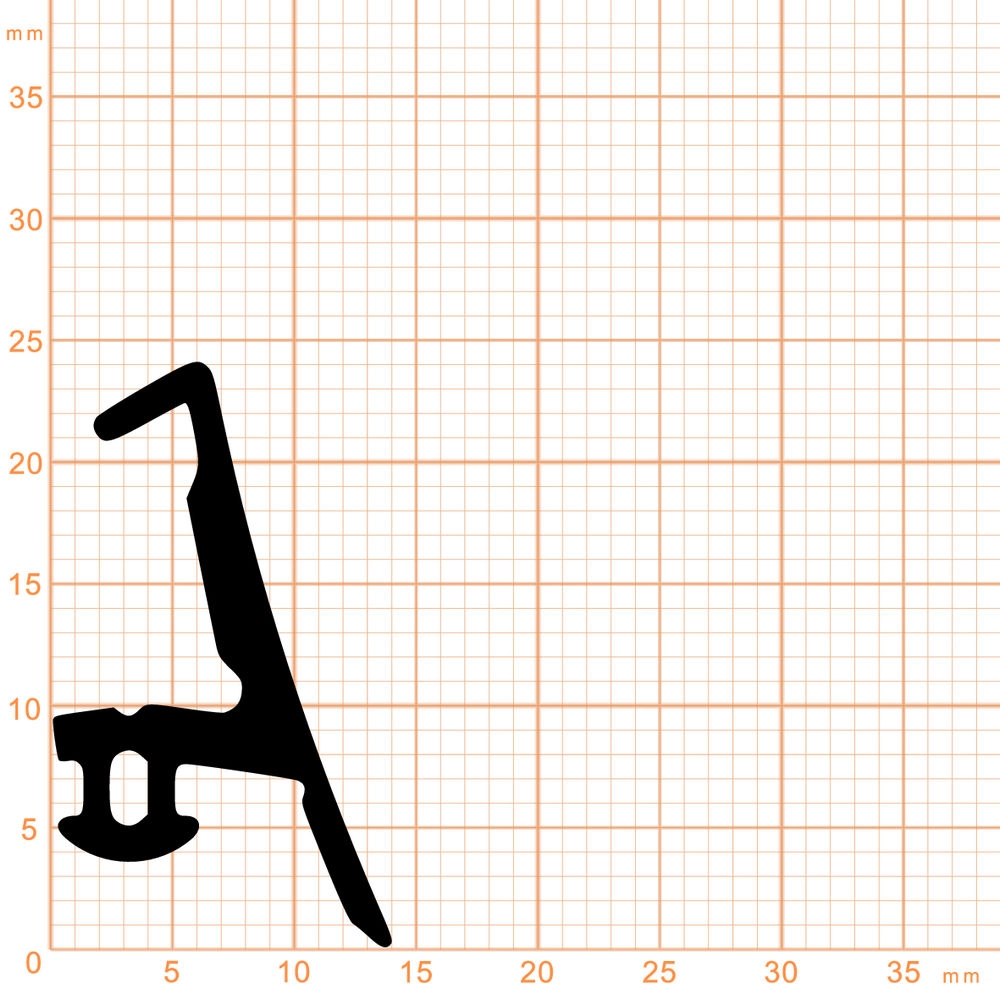 Mitteldichtungen - Mitteldichtung für Metall- und Alufenster | 24 mm Höhe | Farbe: schwarz