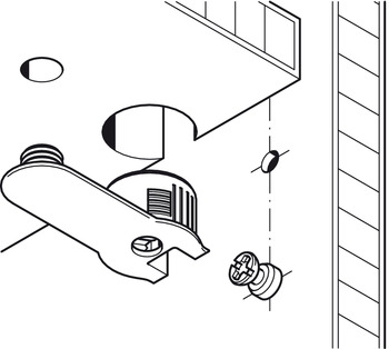 Verbinder & Bodenträger - Verbindergehäuse von Häfele Rafix 20 | Bohrtiefe: 14,02 mm +0,2 mm | Für Holzdicke ab 19 mm