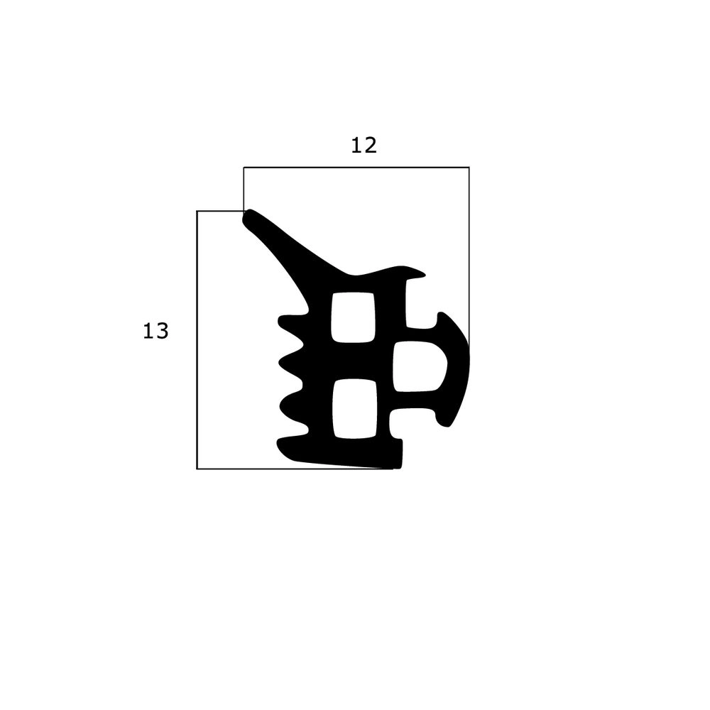 Verglasungsdichtungen - Verglasungsdichtung für Schüco Fenster | 12 mm Breite | Farbe: schwarz