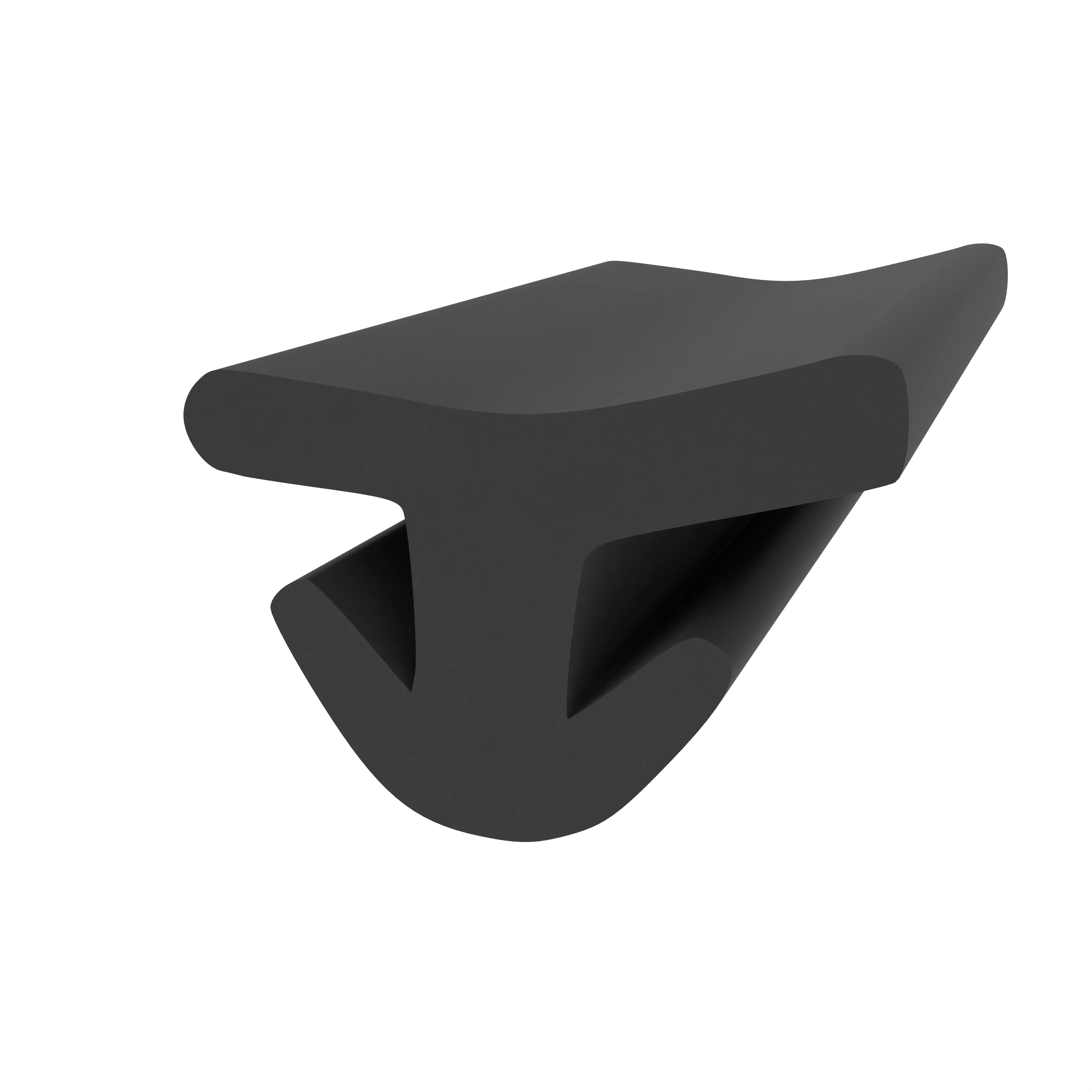 Anschlagdichtung mit Lippe und profiliertem Fuß | 8 mm Höhe | Farbe: schwarz Anschlagdichtung mit Lippe und profiliertem Fuß | 8 mm Höhe | Farbe: schwarz