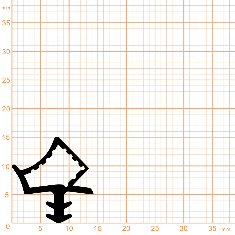 Türrahmen Dichtung - Holzzargendichtung für Holztüren | Falzbreite: 12 mm | Farbe: grau