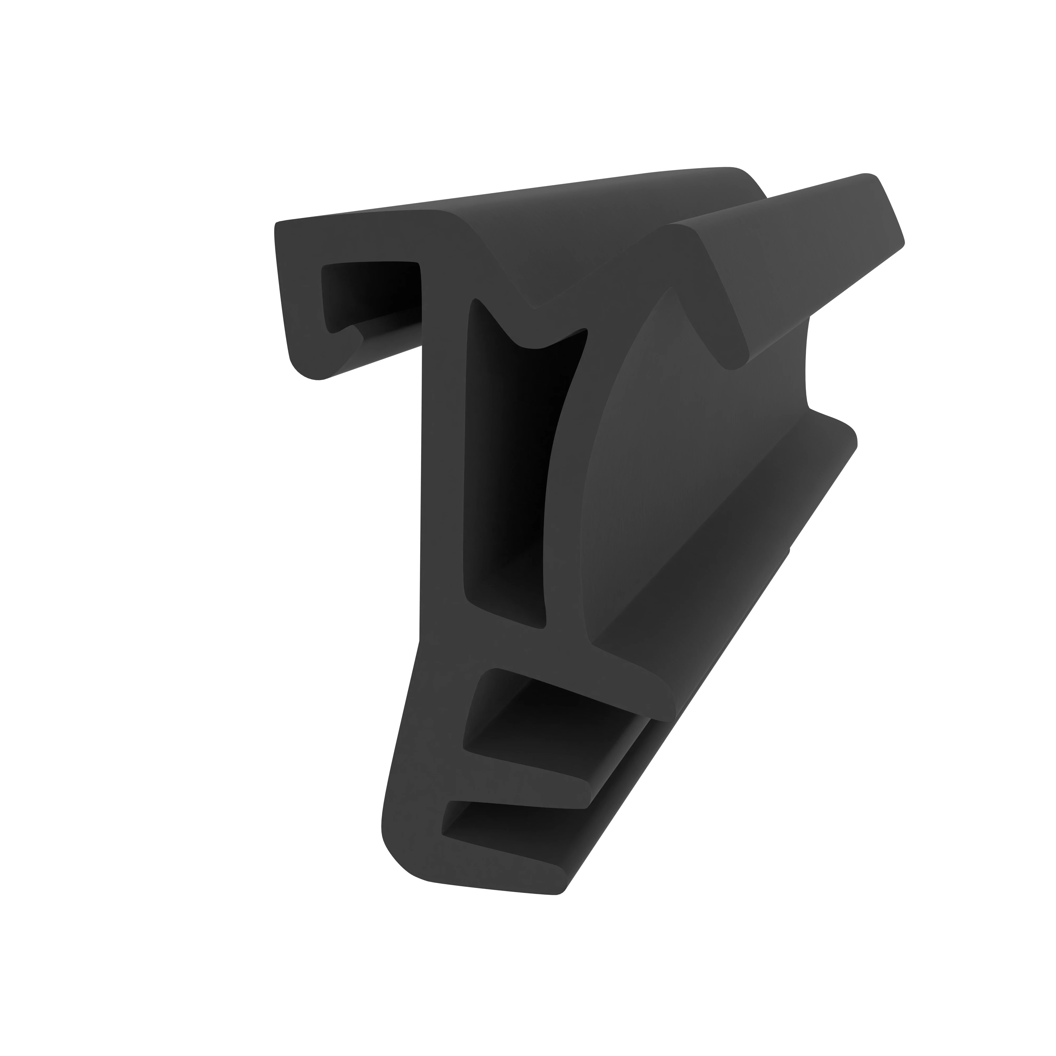 Flügelfalzdichtung für Holzelemente  | 8 mm Falzhöhe | Farbe: schwarz