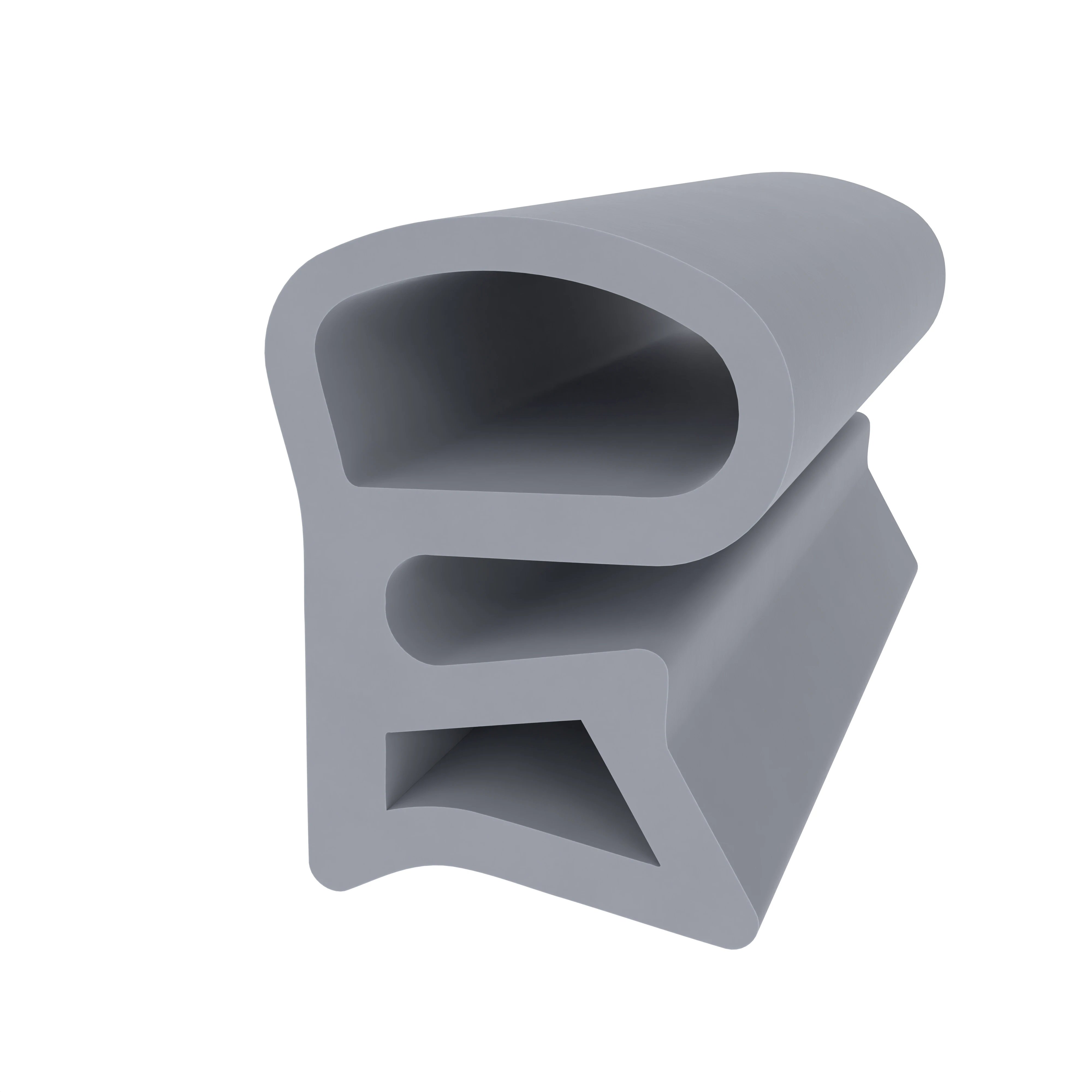 Türrahmen Dichtung - Stahlzargendichtung für Stahlprofile | 13 mm Breite | Farbe: grau