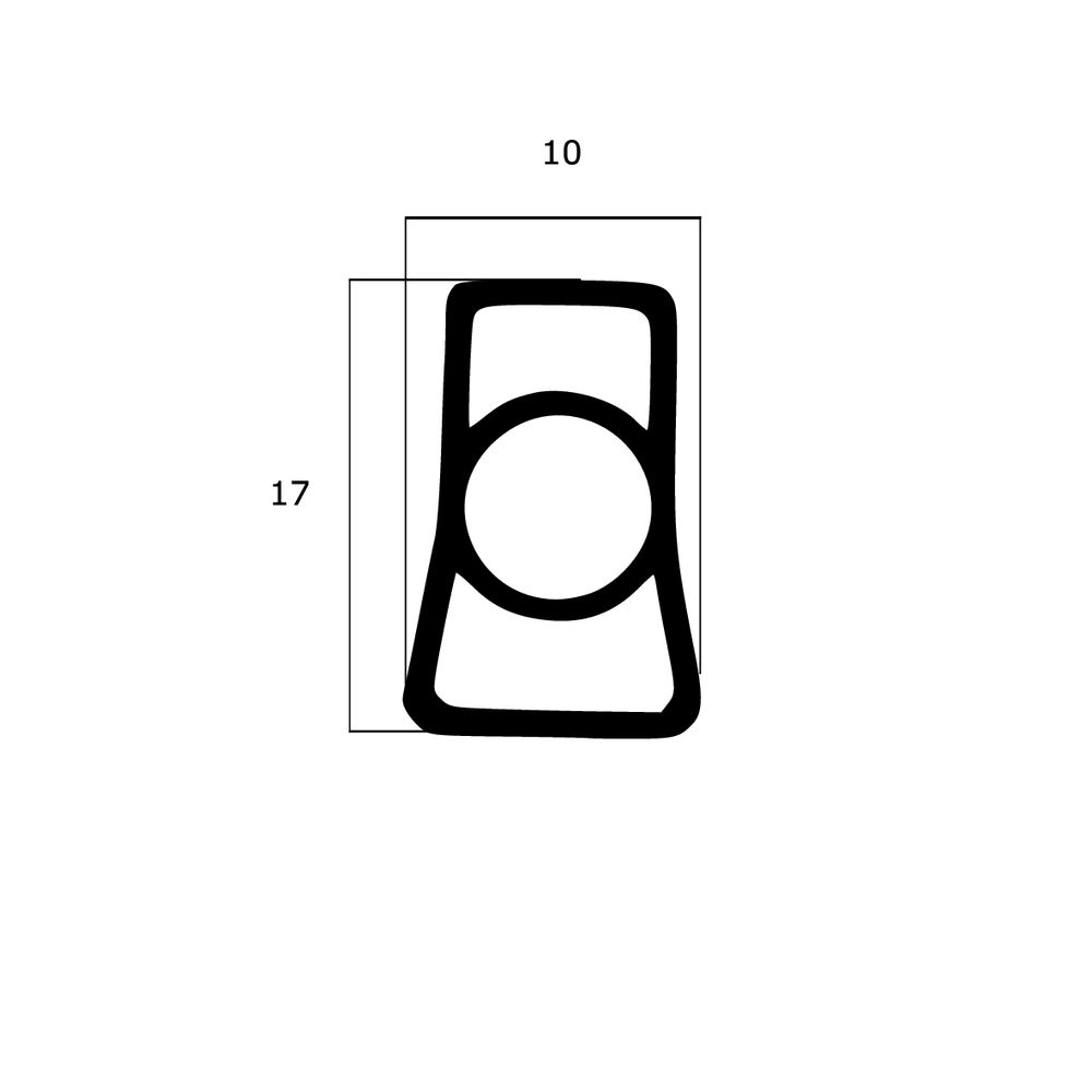 Türrahmen Dichtung - Stahlzargendichtung für Stahlzargen | 10 mm Höhe | Farbe: weiß