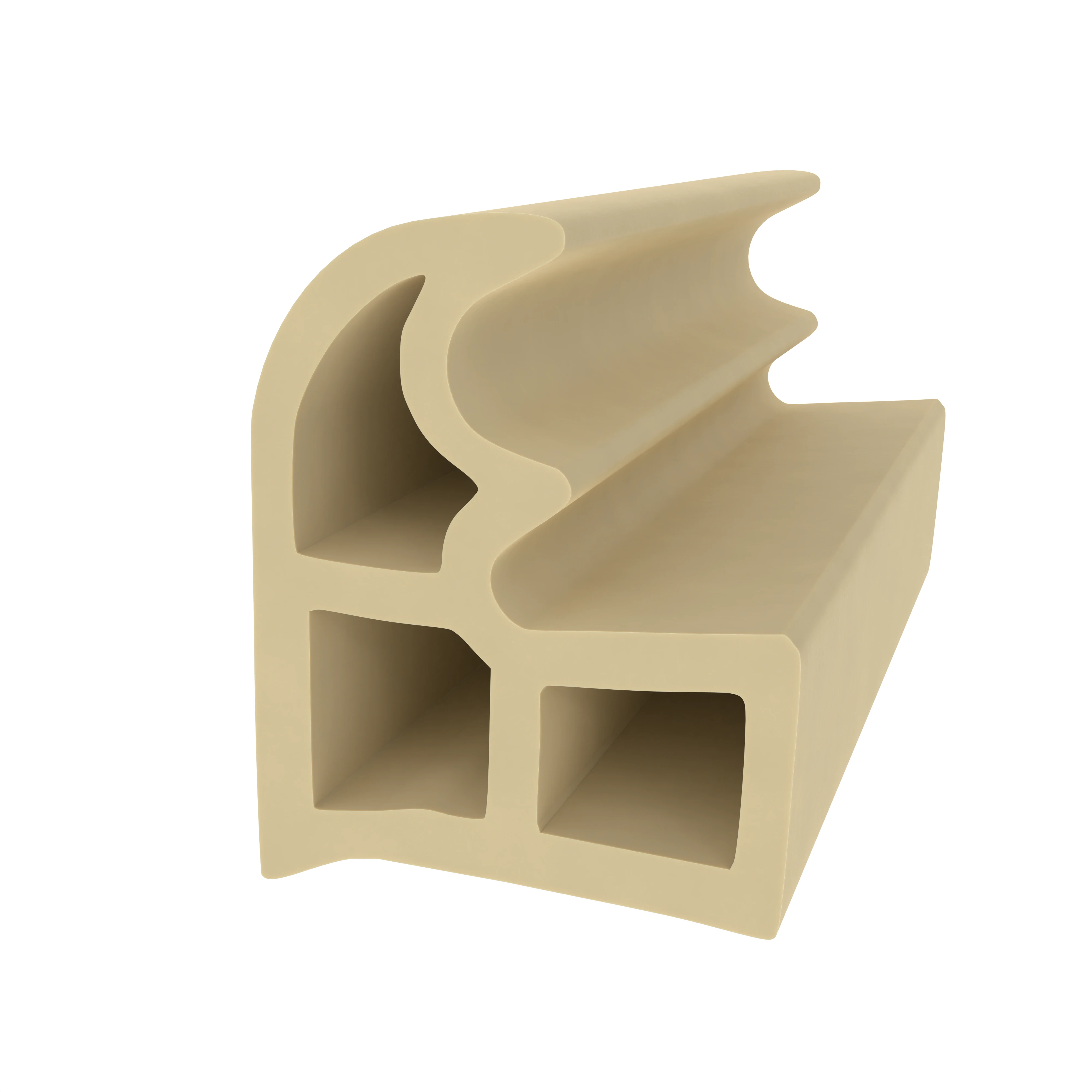 Türrahmen Dichtung - Stahlzargendichtung für hinterschrnittene Nut | 15 mm Breite | Farbe: beige