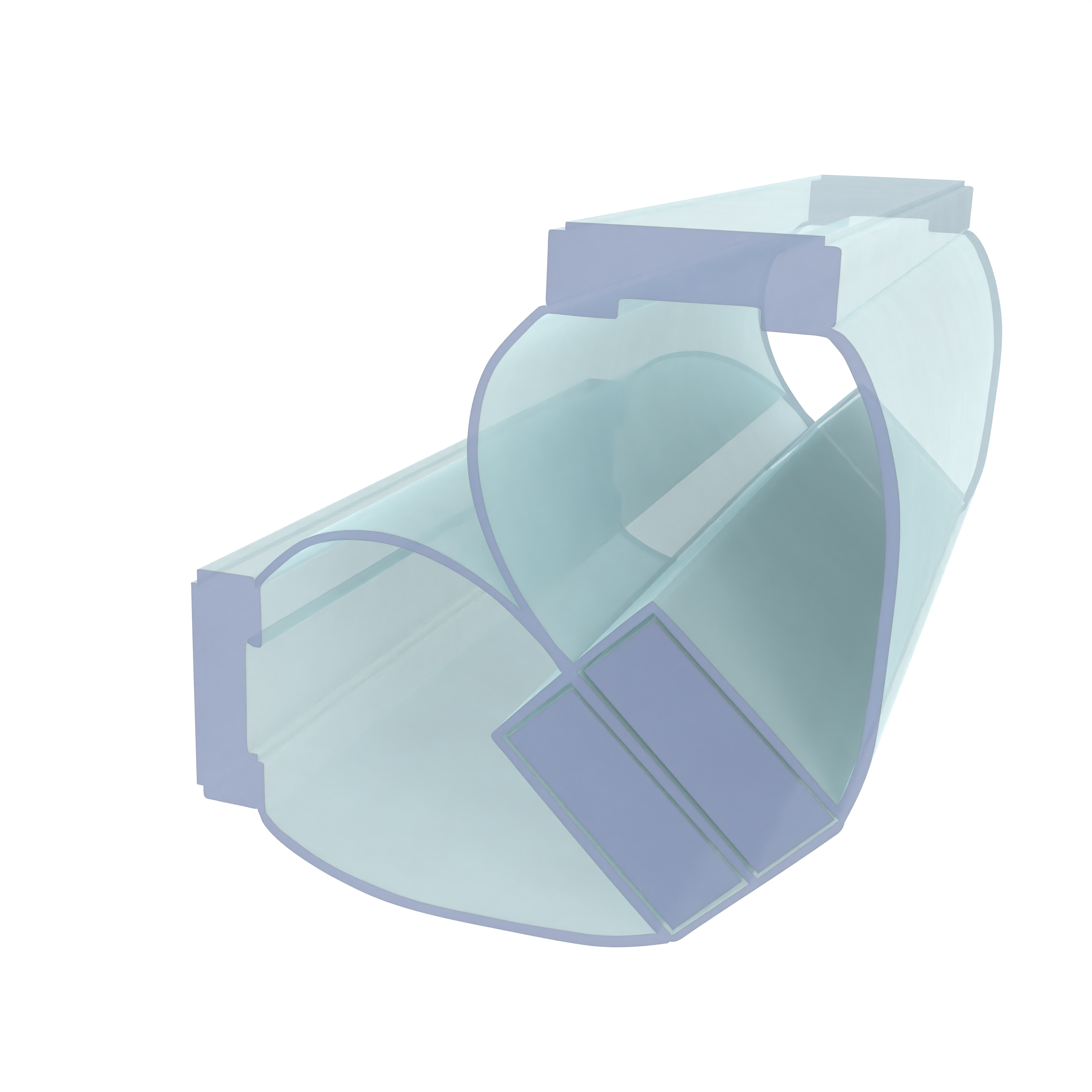 Selbstklebende Dusch-Magnetdichtung |  8 – 12 mm Glasstärke | Farbe: transparent