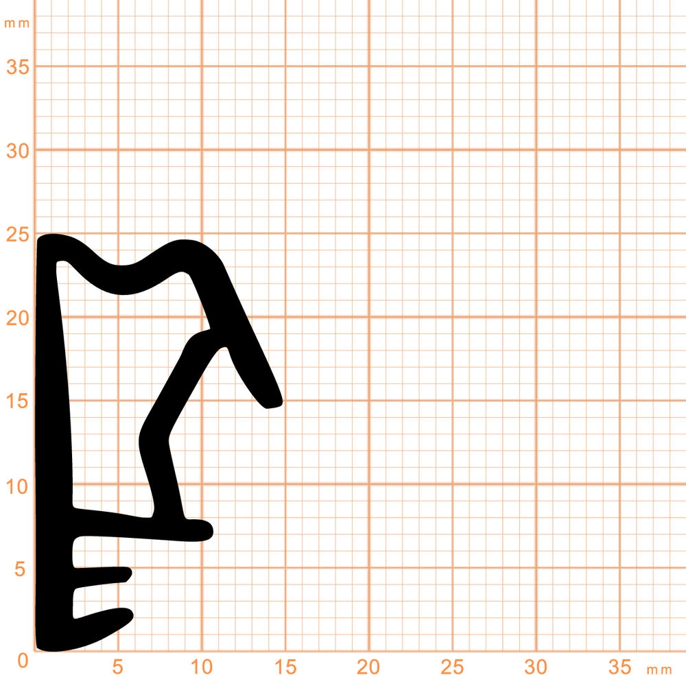 Türrahmen Dichtung - Flügelfalzdichtung für Schörghuber Spezialtüren | 15 mm Höhe | Farbe: weiß