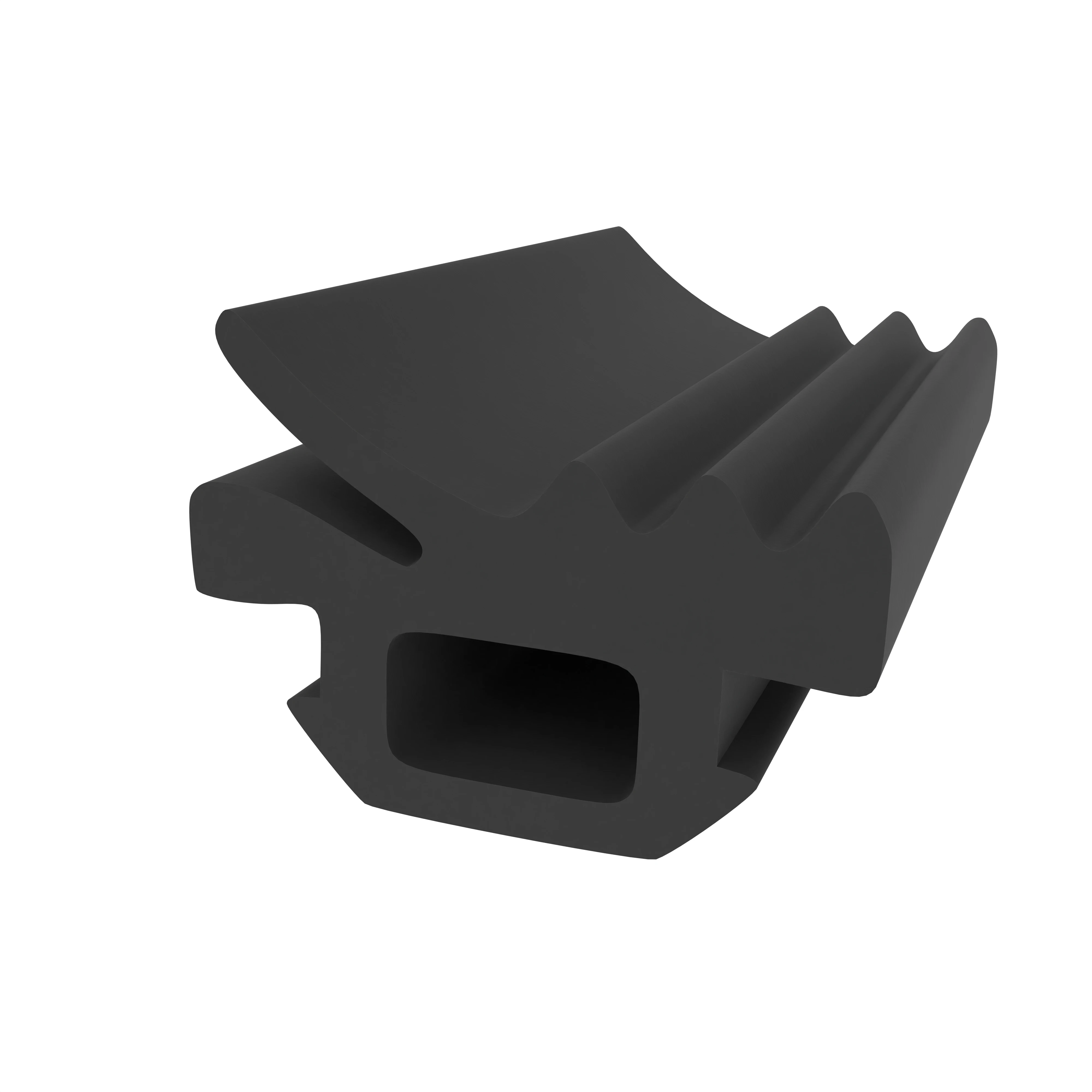 Glasauflage- und Fassadendichtungen - Verglasungsdichtung für Fenster | 14 mm Breite | Farbe: schwarz