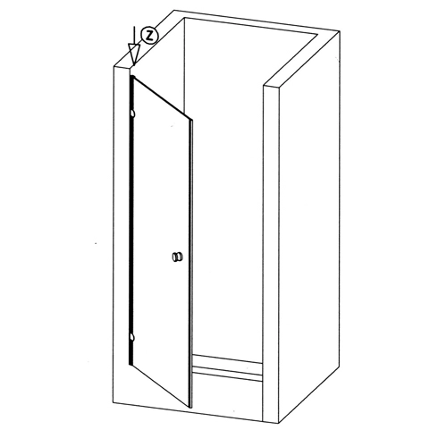 Senkrecht - Duschdichtung mit 135° Lippe | Glasstärke: 6 – 8 mm | Farbe: transparent