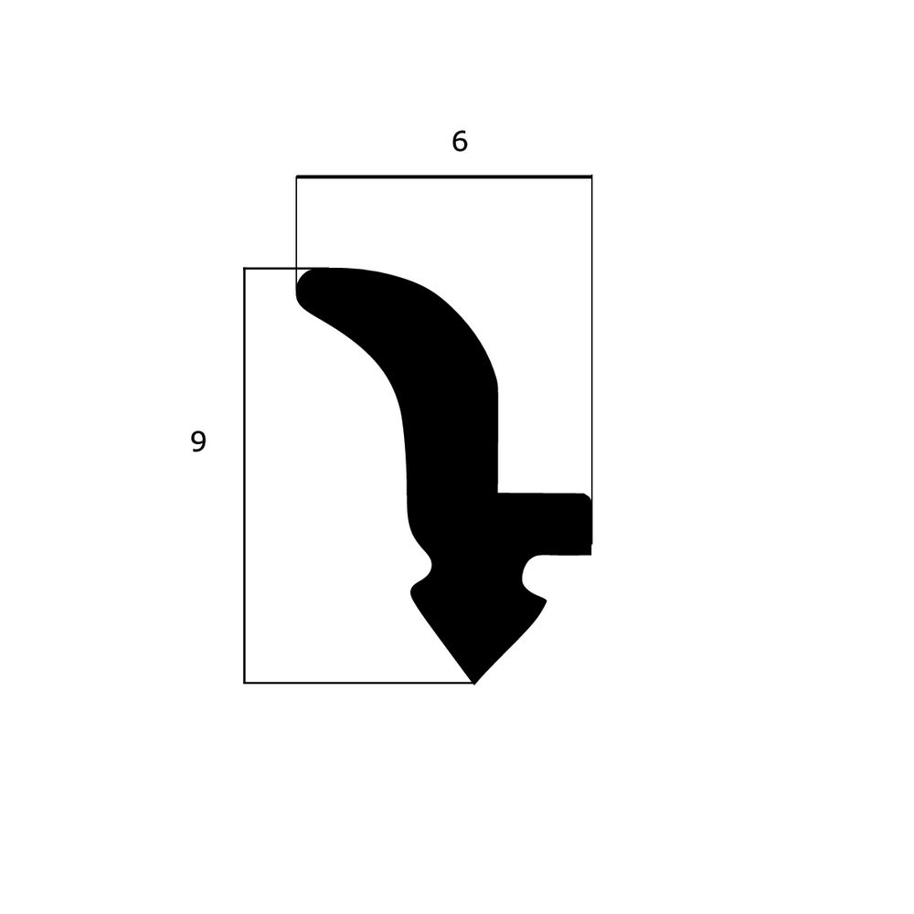Bodenschleifdichtungen - Bodenstreifdichtung für Türen | Höhe: 9 mm | Farbe: schwarz