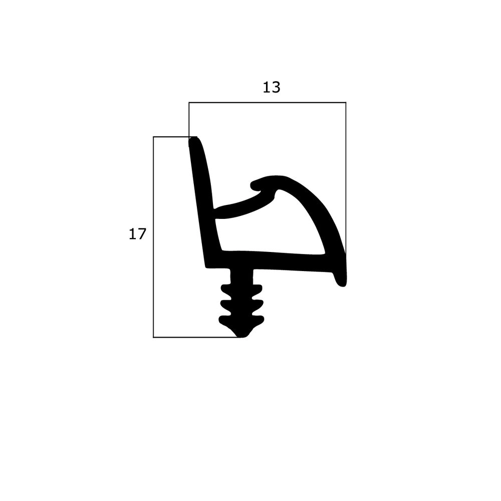 Türrahmen Dichtung - Zimmertürdichtung für Haustüren | 12 mm Breite | Farbe: braun