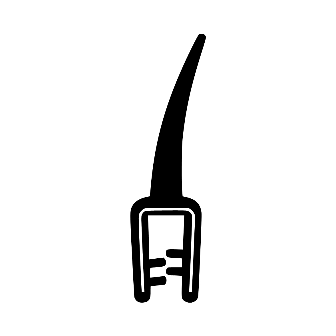 Kantenschutz Dichtprofile - Kantenschutzprofil | Klemmbereich: 1-2,5 mm | Farbe: schwarz
