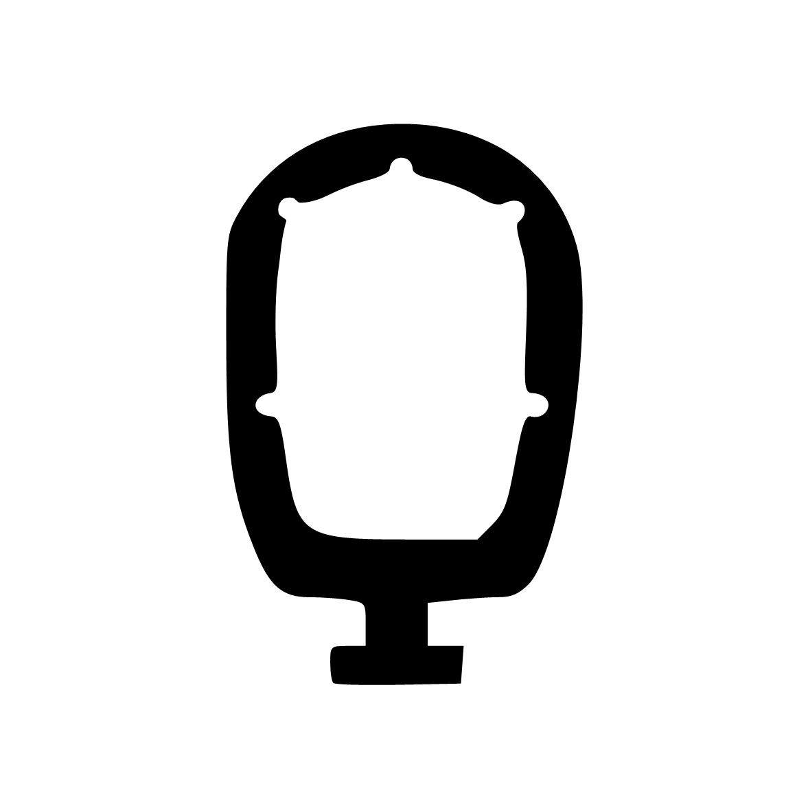 Wetterschenkel Haustür - Anschlagdichtung mit Schlauch für Wetterschenkel | 1160 mm Länge | Farbe: schwarz