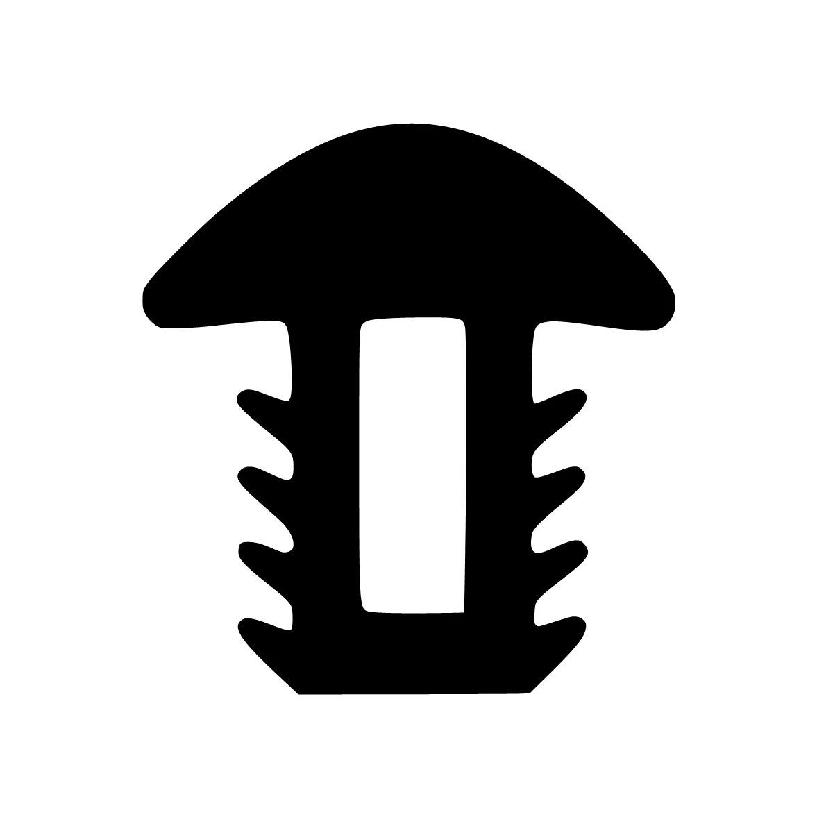 Treppenstufenprofile - Treppenstufendichtung | Höhe: 12 mm | Farbe: schwarz