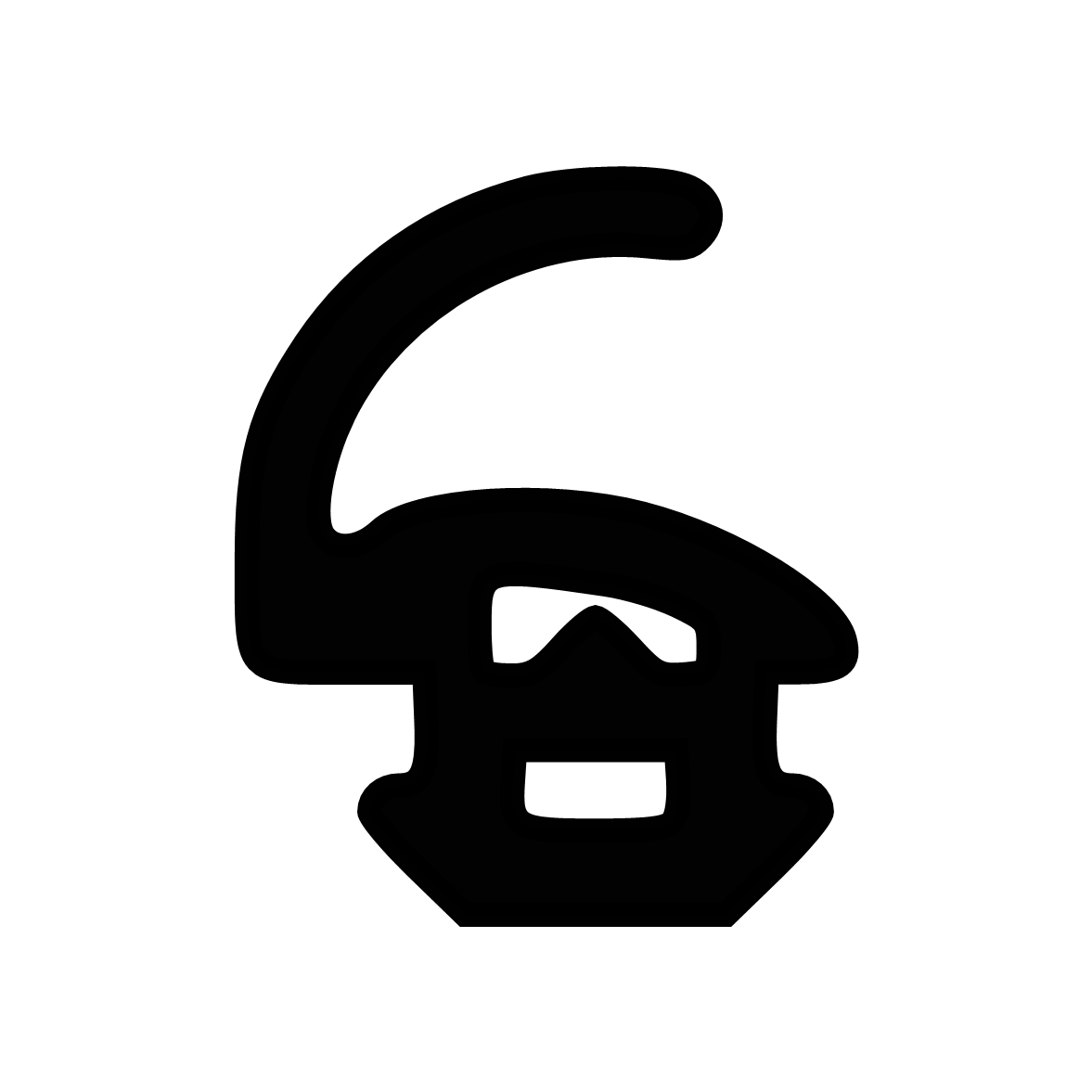 Lippendichtungen - Anschlagdichtung mit Lippe für Schüco | 8,5 mm Höhe | Farbe: schwarz