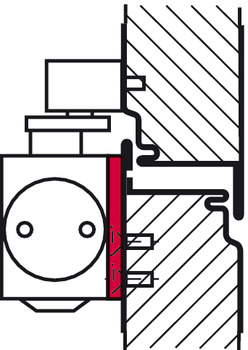 Türöffner & Türschließer - Montageplatte für Geze TS 3000 | Länge: 226 mm | Farbe: silber