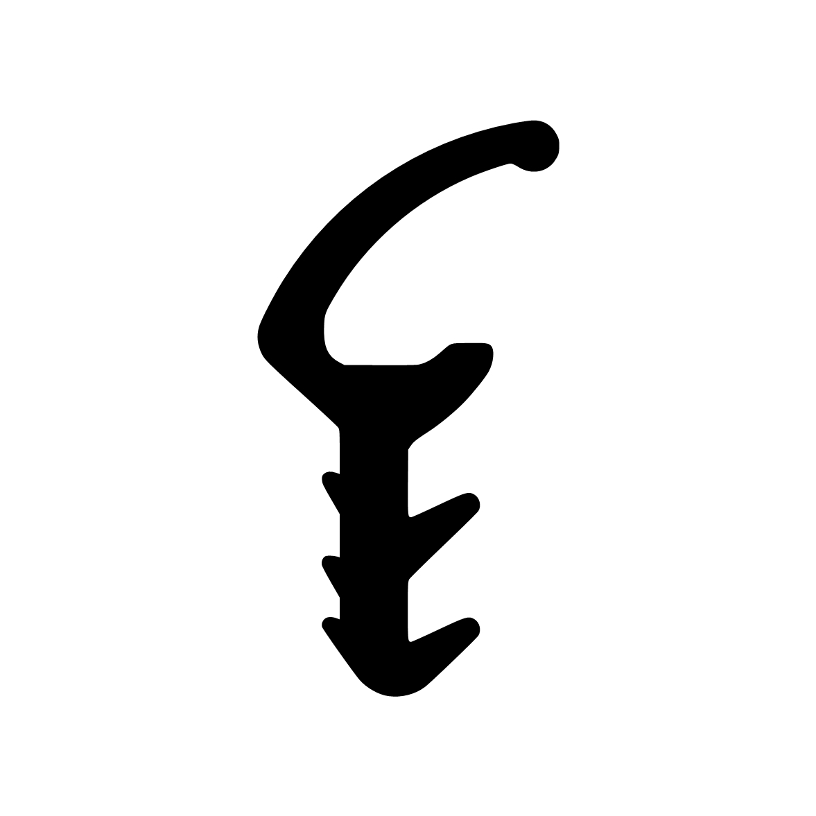 Türrahmen Dichtung - Anschlagdichtung für Holzfenster oder -türen | 14 mm Höhe | Farbe: schwarz