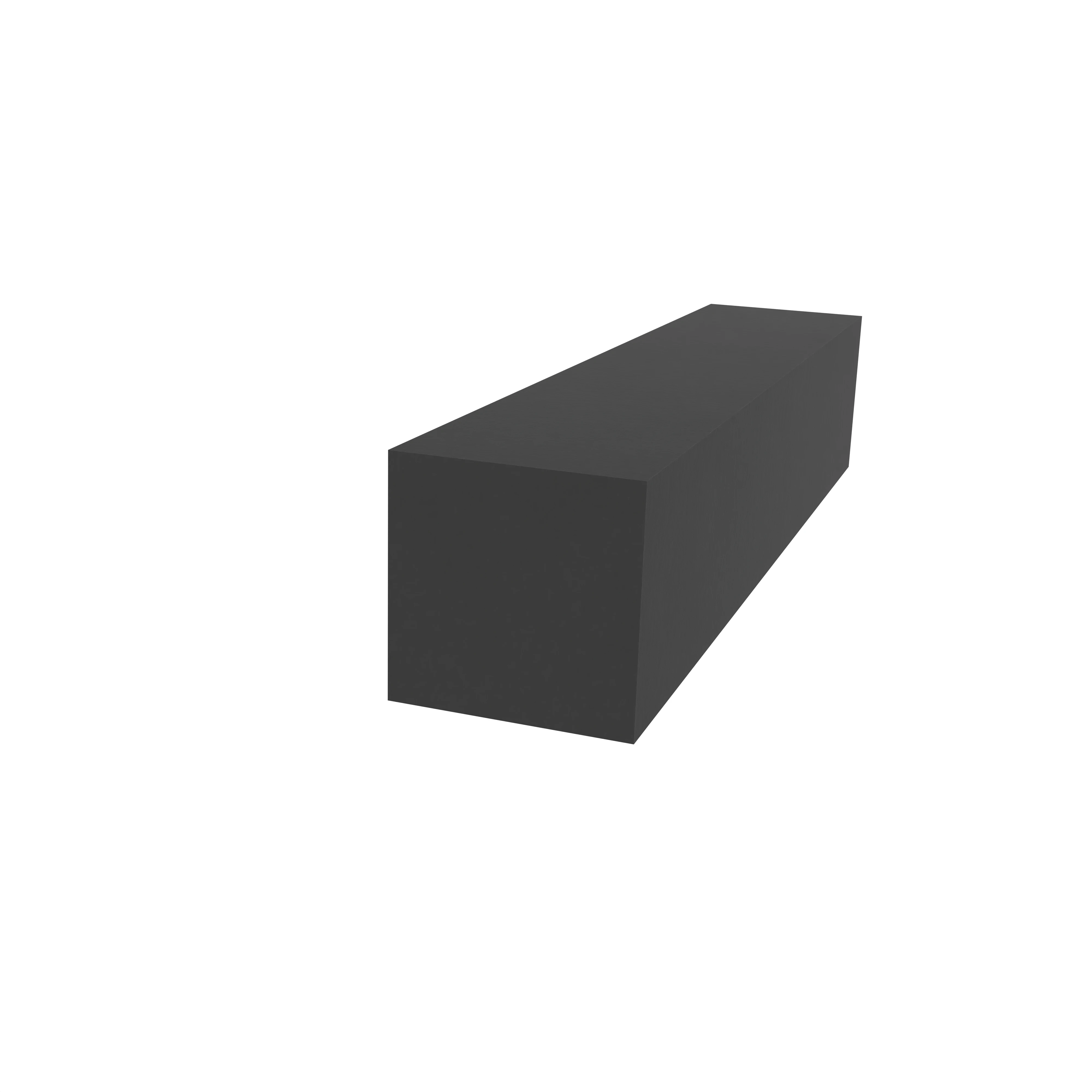 Moosgummidichtung vierkant | 8 mm Höhe | Farbe: schwarz