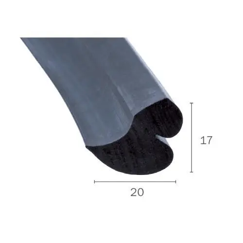 Verglasungsdichtung für Fahrzeuge | Höhe: 17 mm | Farbe: schwarz