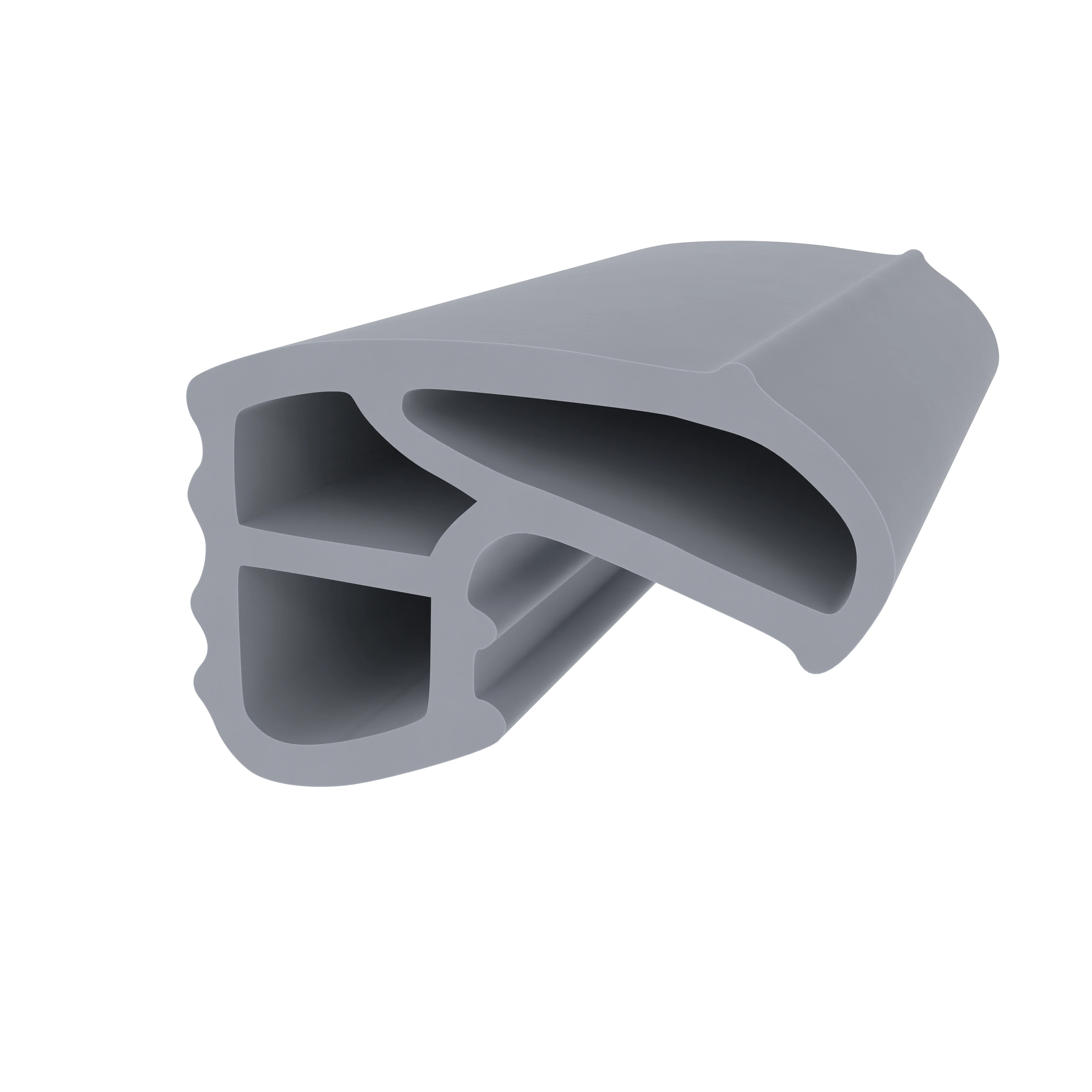Türrahmen Dichtung - Stahlzargendichtung für Stahlprofile | 20 mm Breite | Farbe: grau