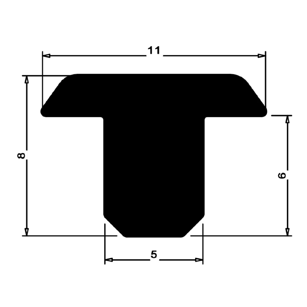 Treppenstufendichtung | Höhe: 8,5 mm | Farbe: braun