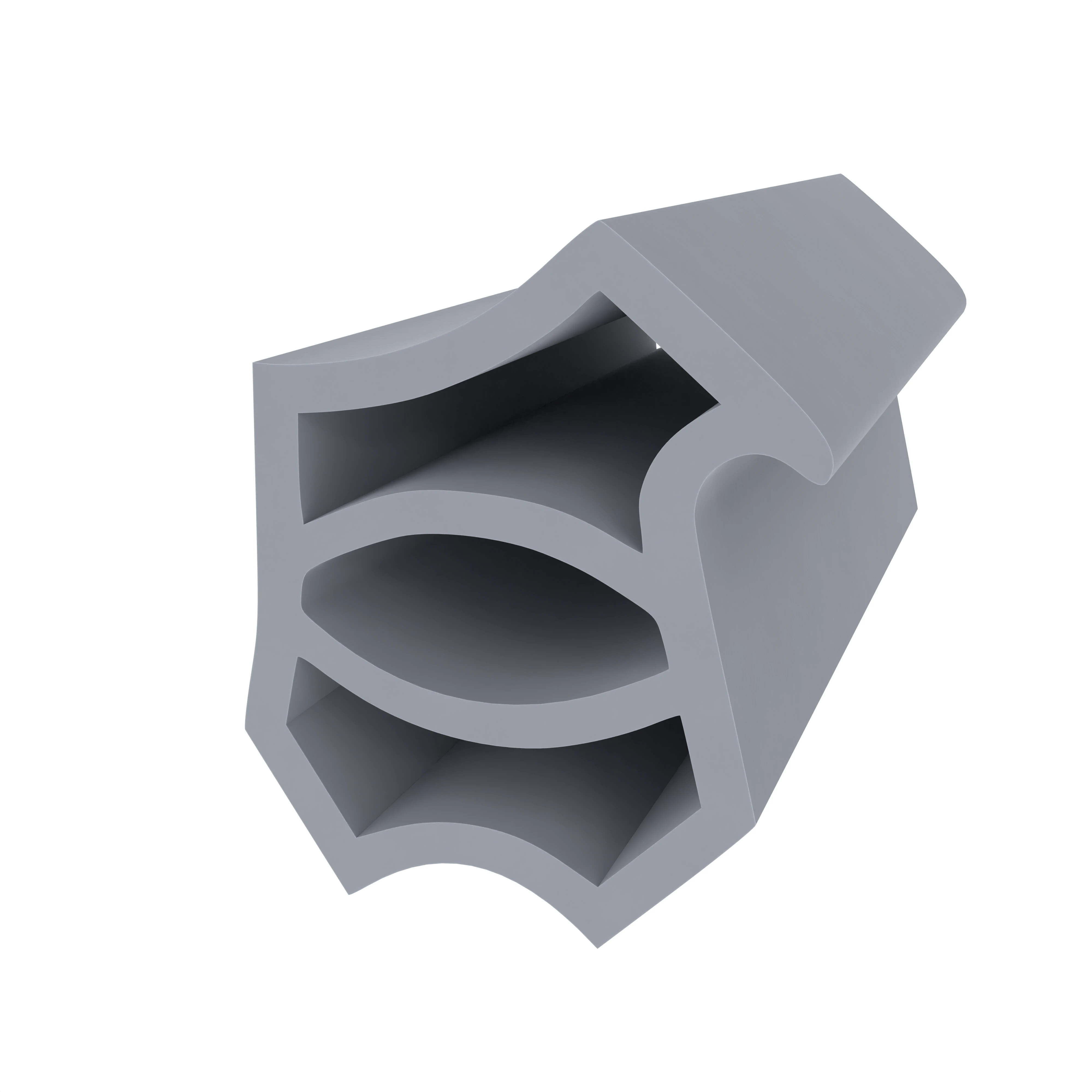 Türrahmen Dichtung - Stahlzargendichtung für Stahlzargen | 14 mm Breite | Farbe: grau