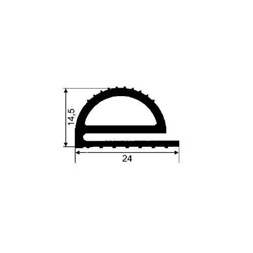 Zum Schrauben - Kühlschrankdichtung Meterware | Höhe: 14,5 mm | Farbe: grau