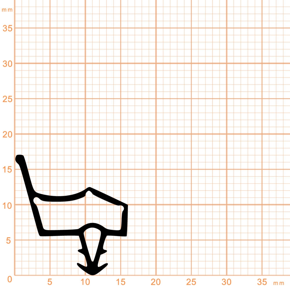 Türrahmen Dichtung - Holzzargendichtung für Zimmertüren | 14 mm Falzbreite | Farbe: braun