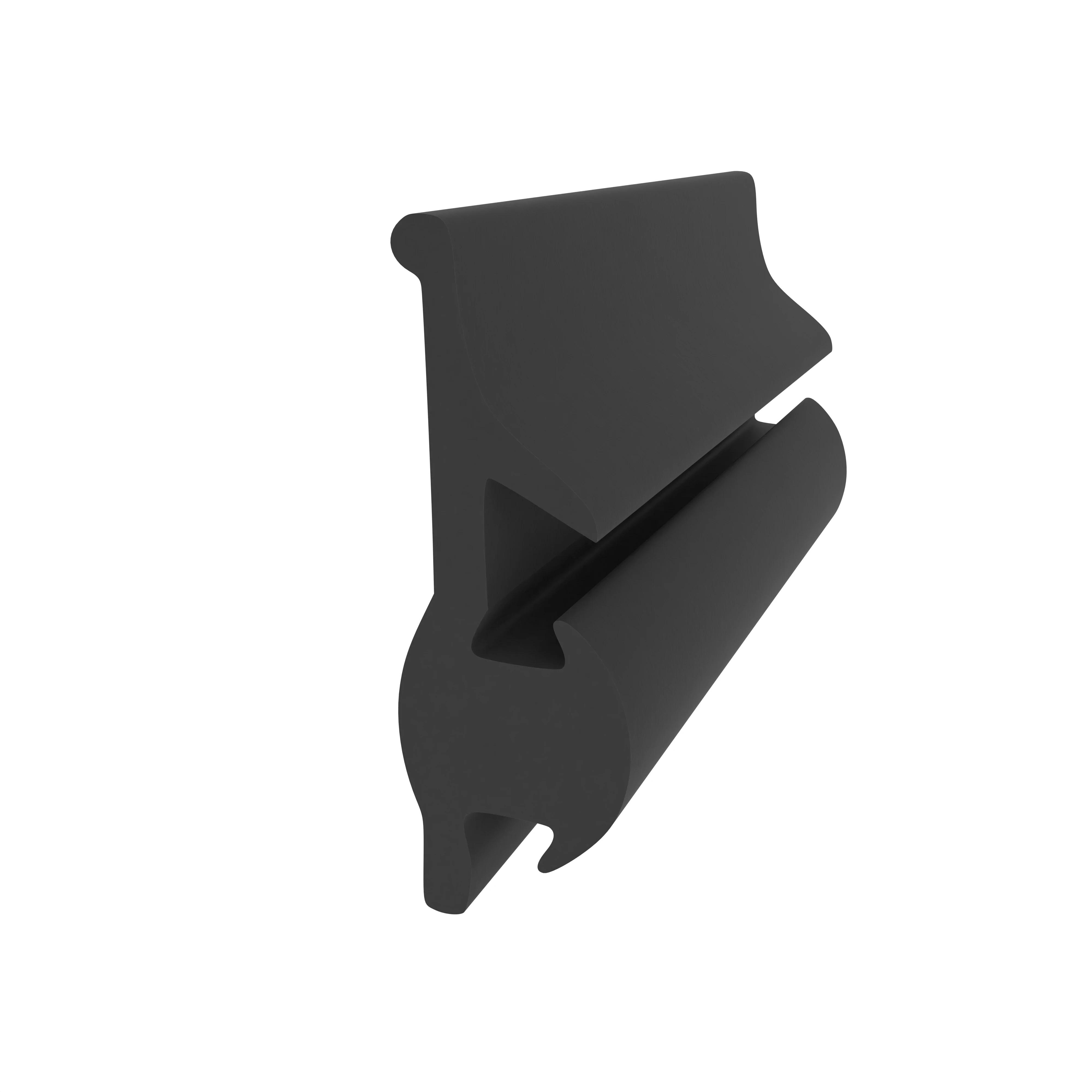 Türrahmen Dichtung - Anschlagdichtung für seitlichen Anschlag | 23 mm Höhe | Farbe: schwarz