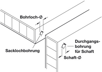 Verbinder & Bodenträger - Einteilverbinder Confirmat Senkkopf für Bohrloch Ø 4 mm