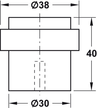 Zubehör rund um die Tür - Startec Bodentürpuffer | inkl. Befestigungsmaterial | 30 mm Breite