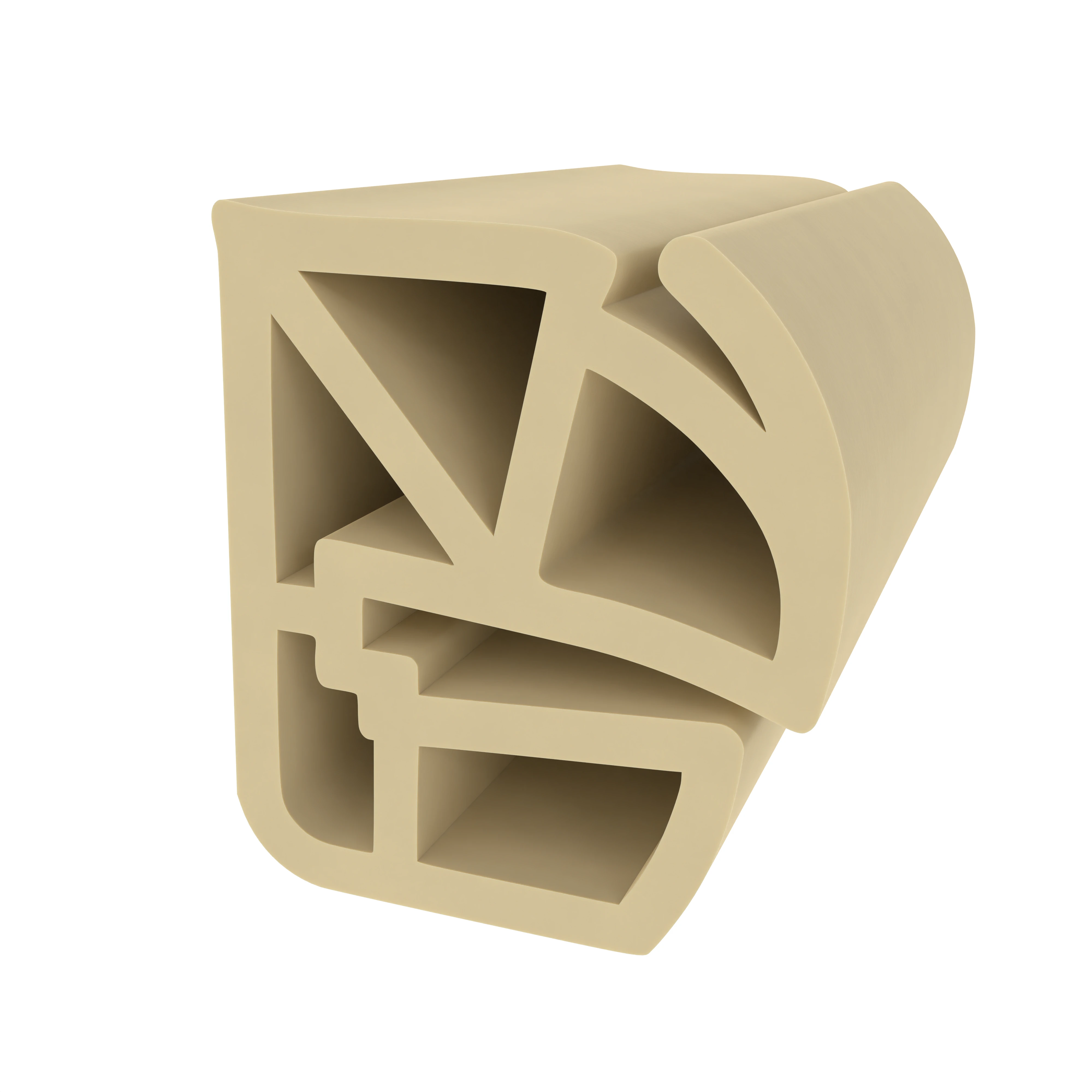 Türrahmen Dichtung - Stahlzargendichtung für Stahltüren | 21 mm Höhe | Farbe: beige