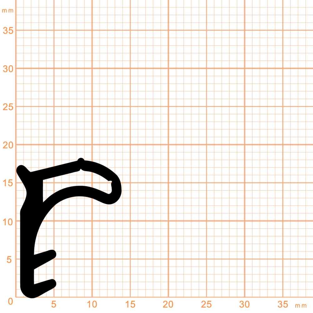 Türrahmen Dichtung - Stahlzargendichtung für Stahltüren | 18 mm Höhe | Farbe: weiß