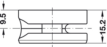 Verbinder & Bodenträger - Verbindergehäuse von Häfele Maxifix | Bohrtiefe: 15,5 mm | Für Holzdicke ab 19 mm