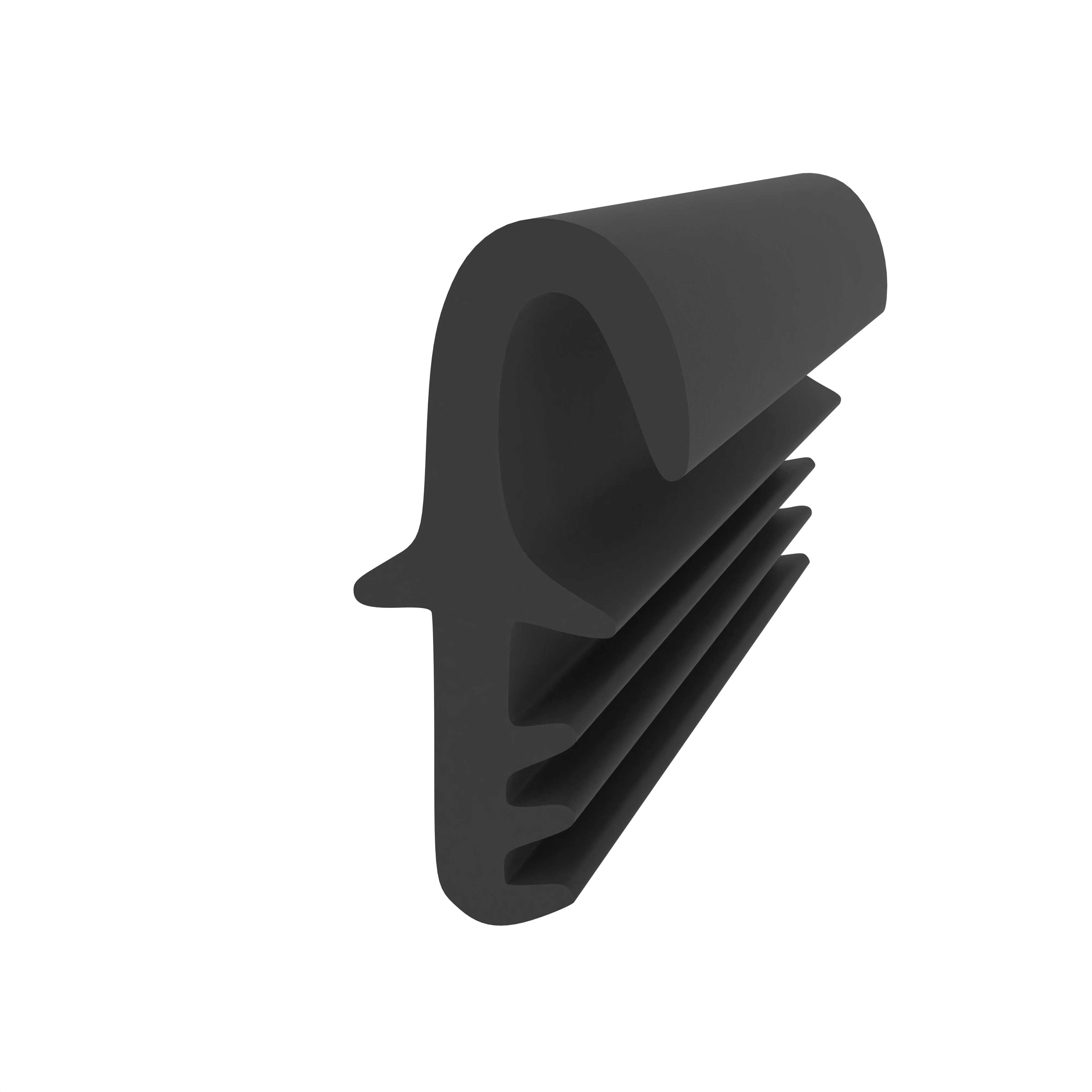 Türrahmen Dichtung - Anschlagdichtung für Holzfenster oder -türen | 17 mm Höhe | Farbe: schwarz